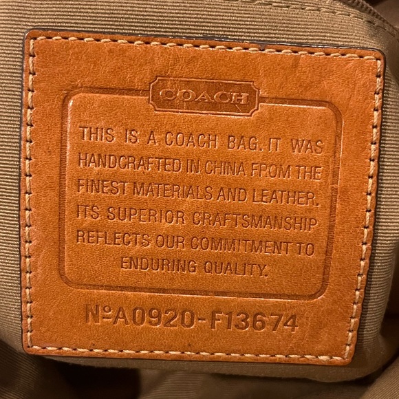 COACH Canvas Monogram Convertible Shoulder/Crossbody Bag - Picture 12 of 16